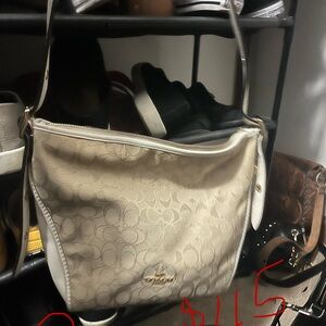 Coach Cream Signature Shoulder Bag